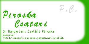 piroska csatari business card